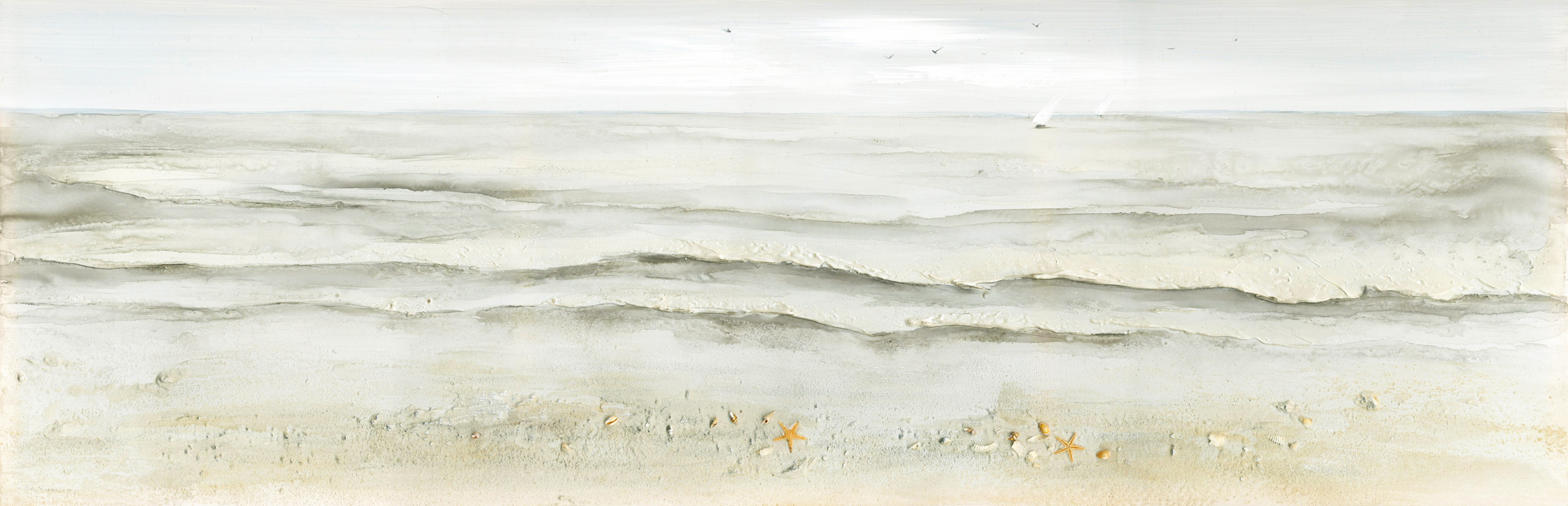 DY028 Wall décor art oil on canvas abstract nautical grey tones